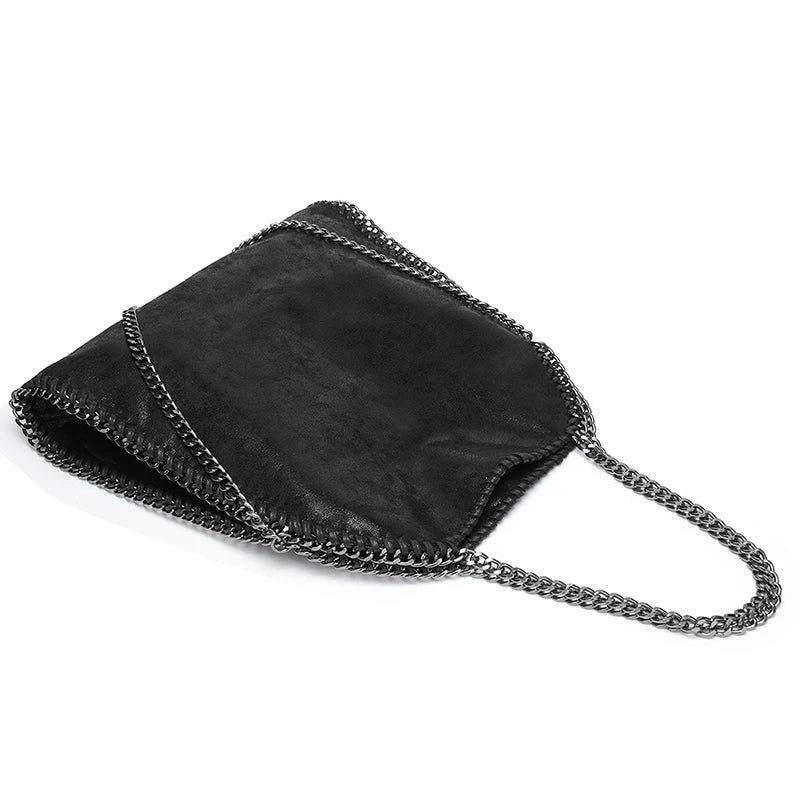 Sac à Main Femme Design Mode Chaîne Portable - Grand Sac Bandoulière Bucket