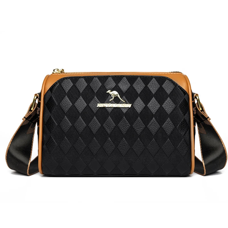 Sac à Main Femme Luxe 3 Couches Cuir PU - Sac Bandoulière Designer AMYMANG
