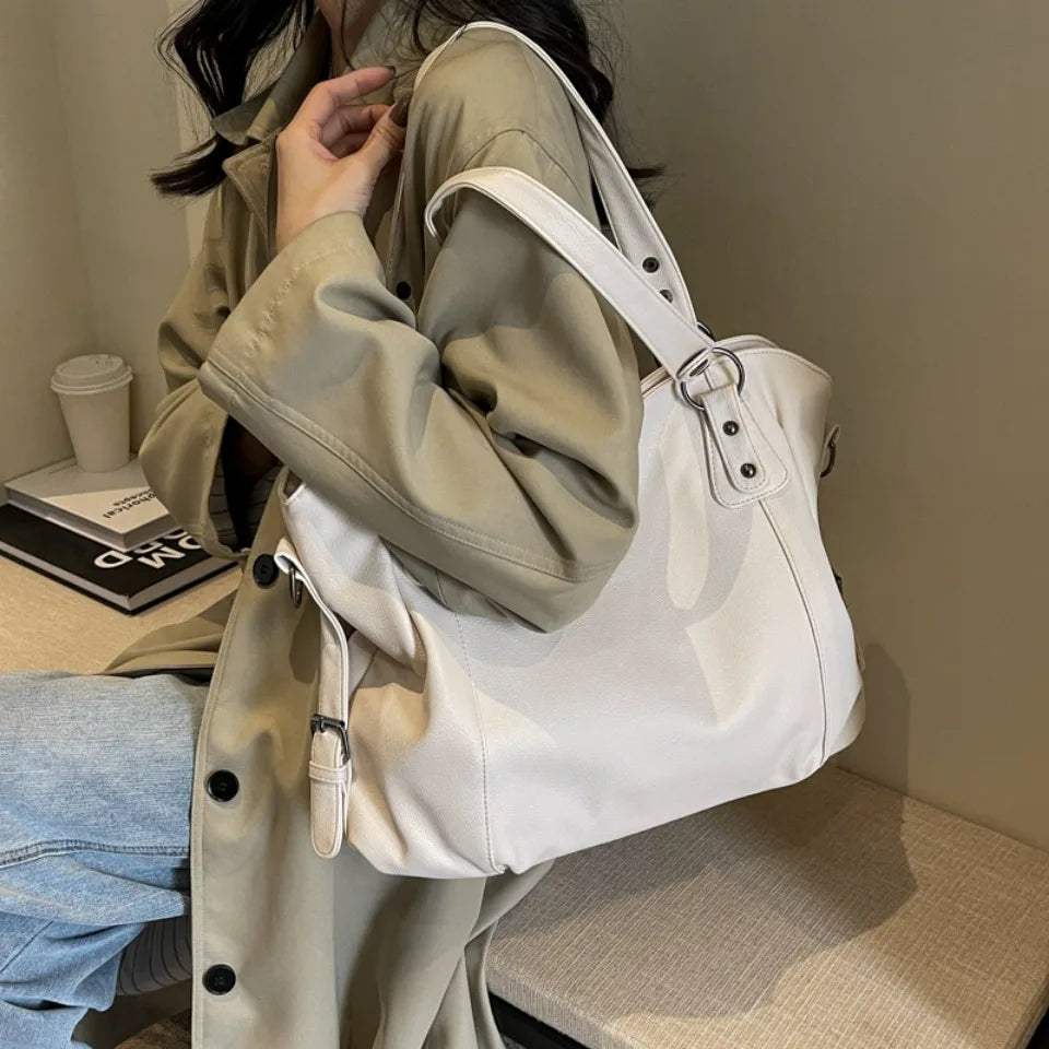 Sac à Main Femme Hobo Cuir Souple - Sac à Main Bandoulière Grande Capacité A4
