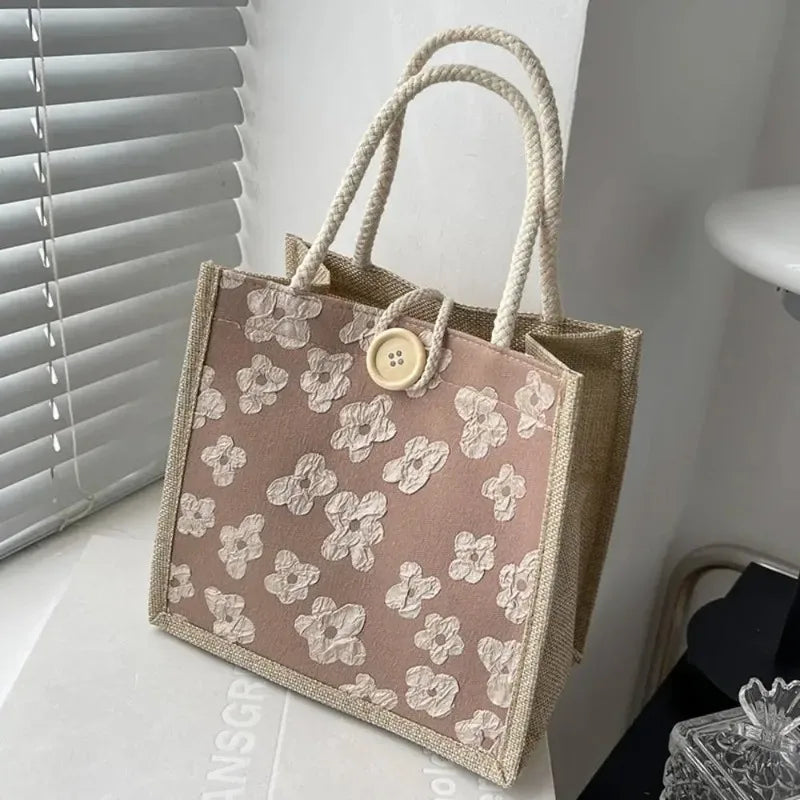 Sac à Main Femme 2025 Grande Capacité - Cabas Shopping Voyage Motif Floral Designer