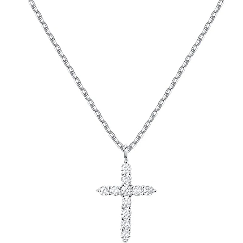Collier Pendentif Croix Plaqué Or 14K - Bijou Femme Élégant