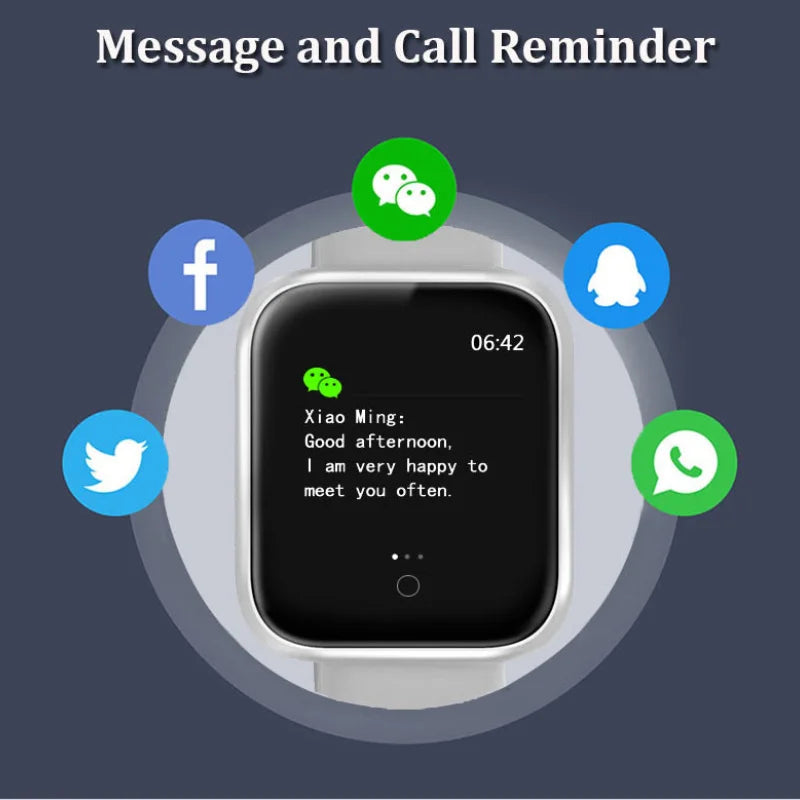 MOONBIFFY - Montre Enfant connectée Digitale - Suivi Cardiaque - Podomètre - Bluetooth 4.0 - Étanche 3 ATM