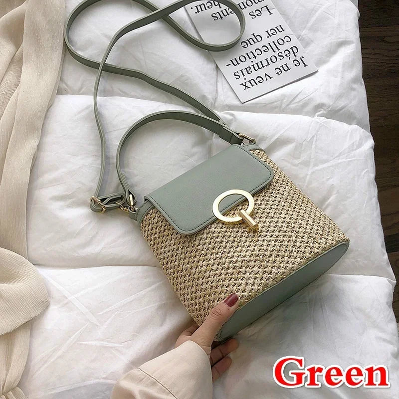 Sac à Main Femme Tressé Plage 2025 Tendance Coréenne - Sac Seau Bandoulière Fashion