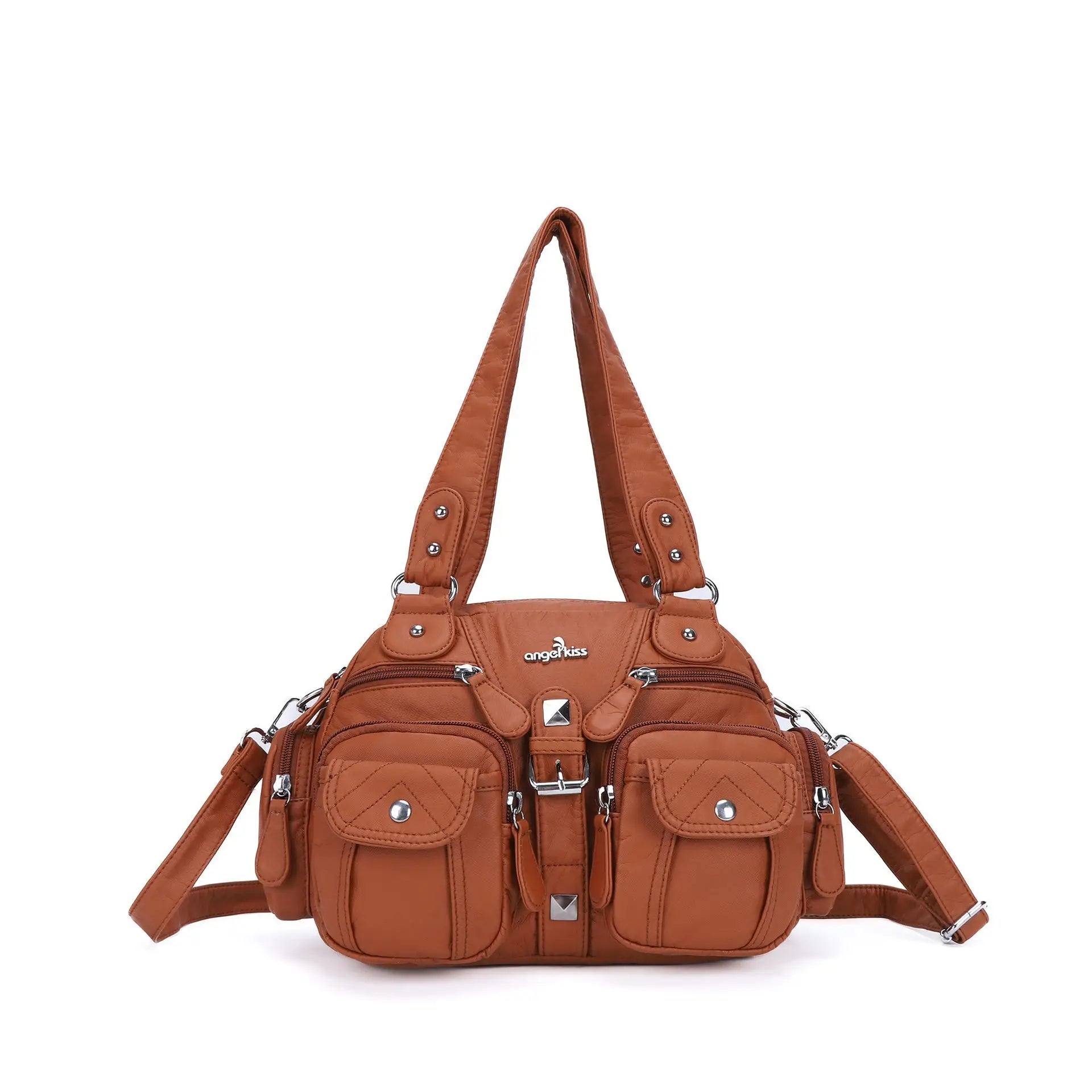 Sac à Main Femme Multi-Poches Lycra - Sac Bandoulière Dumpling 20×28cm
