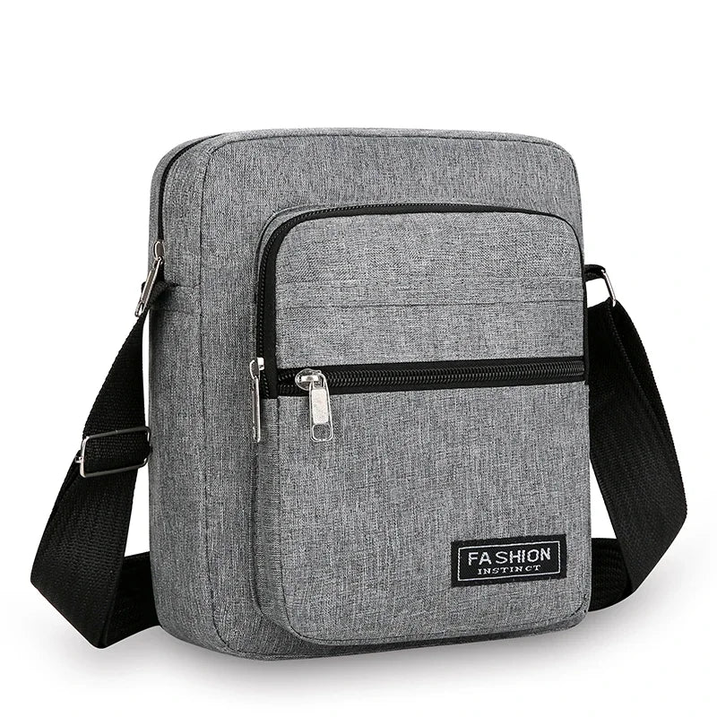 Sacoche Homme Bandoulière Oxford Casual Grande Capacité - Sacoche Voyage Gris