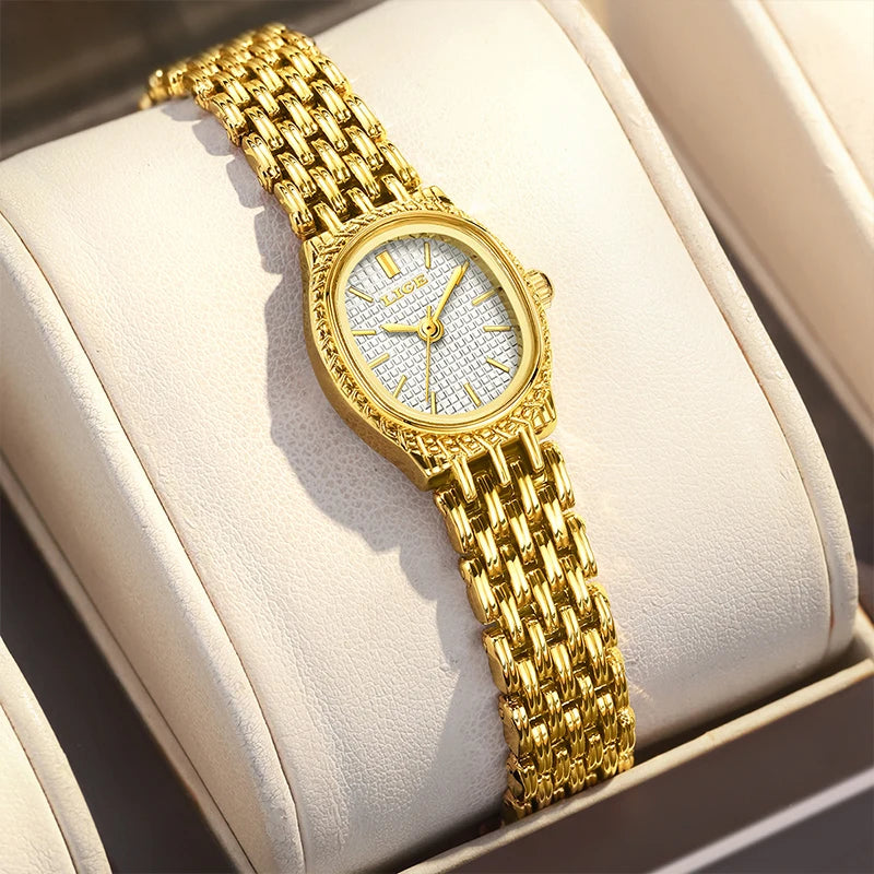 Montre Femme LIGE 2026 Luxe - Bracelet Acier Étanche Élégante Quartz
