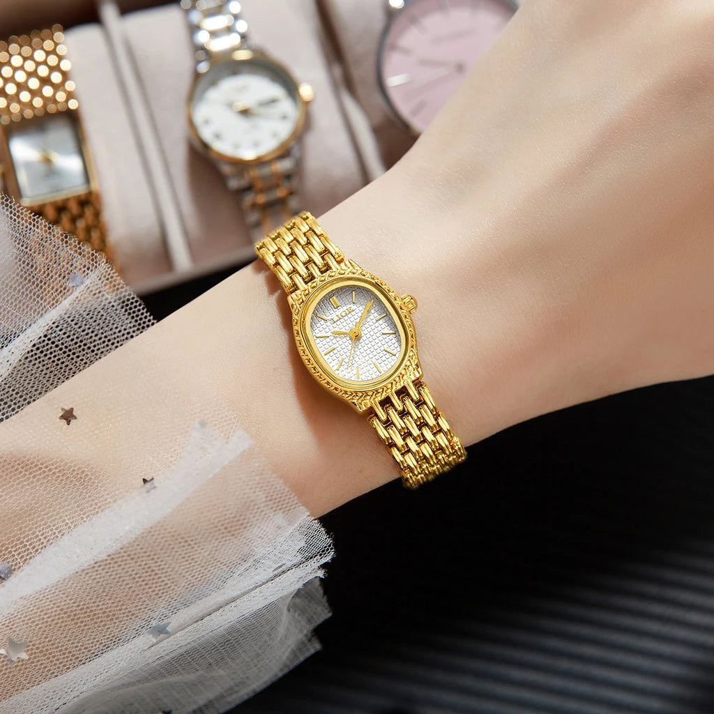 Montre Femme LIGE 2026 Luxe - Bracelet Acier Étanche Élégante Quartz