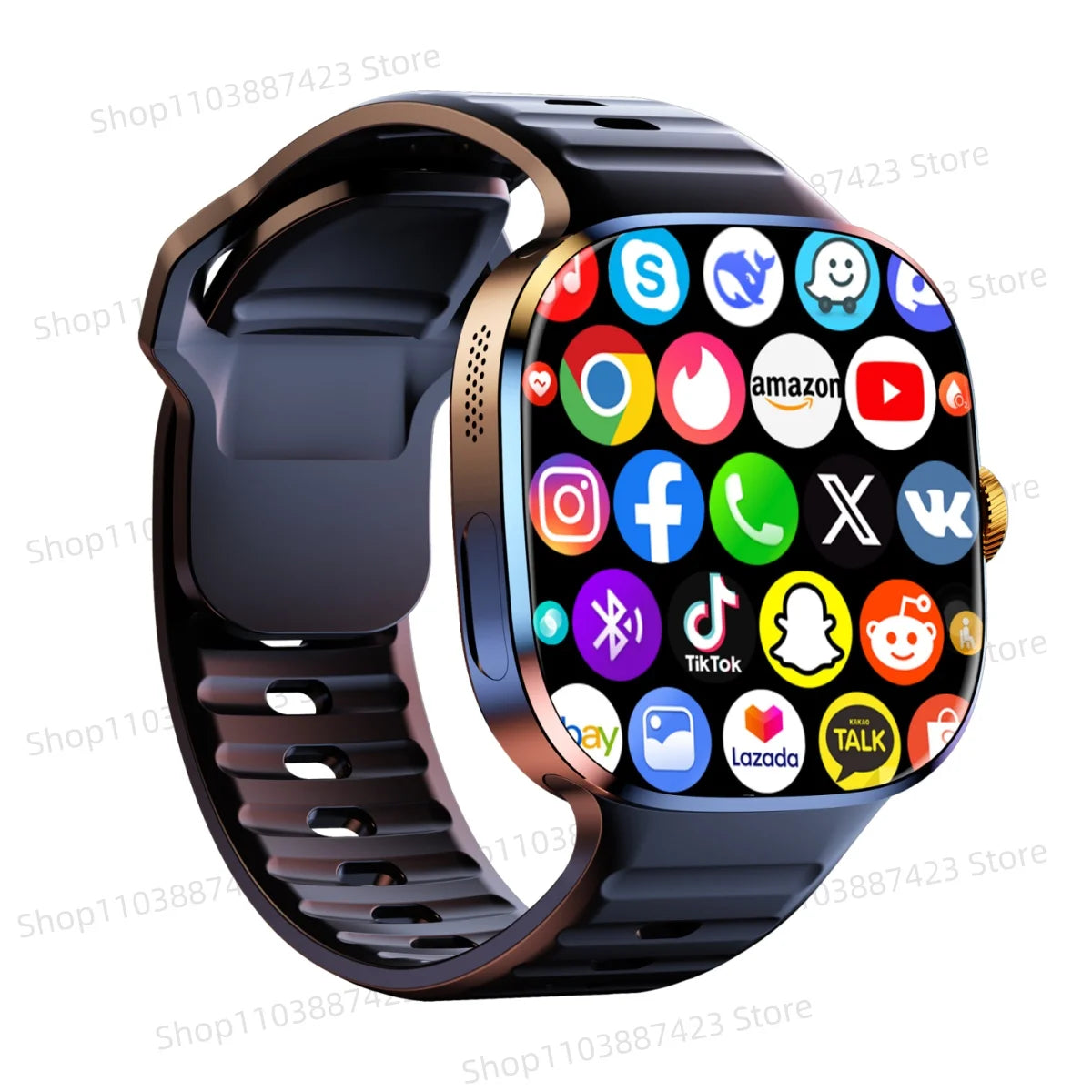 Montre Connectée M99 2026 - Écran AMOLED 2,4 Pouces Carte SIM GPS WiFi Caméra 190° Android 10.0