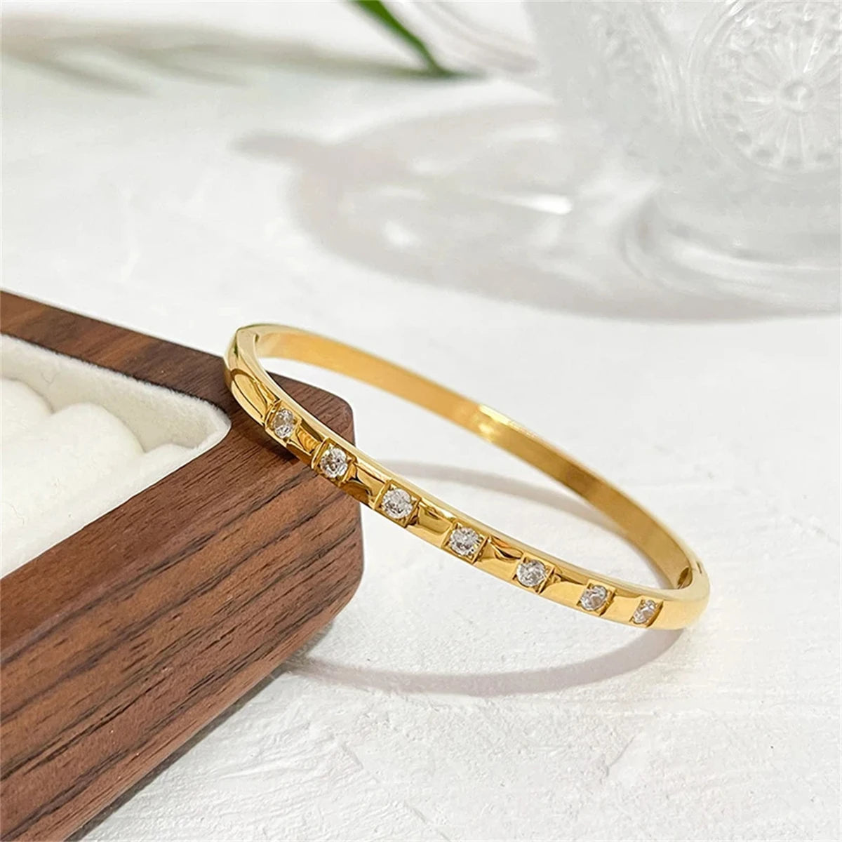 Bracelet Femme Chaîne Acier Inoxydable Plaqué Or 18K - Bijou Femme Étanche