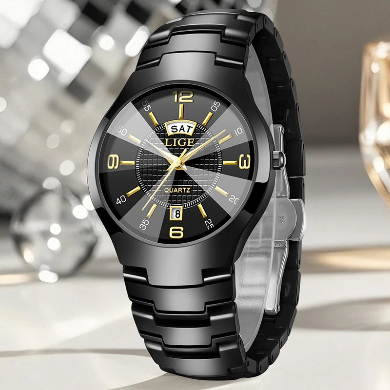 Montre Femme LIGE 2026 Céramique - Élégante Luxe Calendrier Étanche