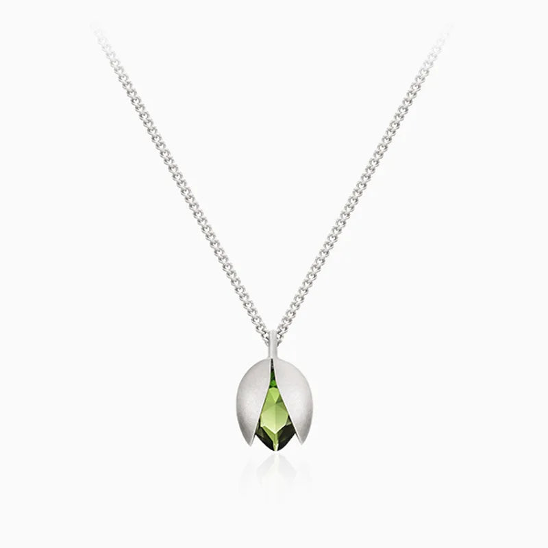 Collier Pendentif Pistache Femme - Bijou Mignon Romantique Chaîne Clavicule
