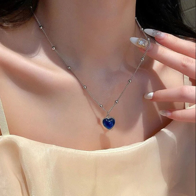 Collier Pendentif Double Cœur Minimaliste - Bijou Femme Tendance