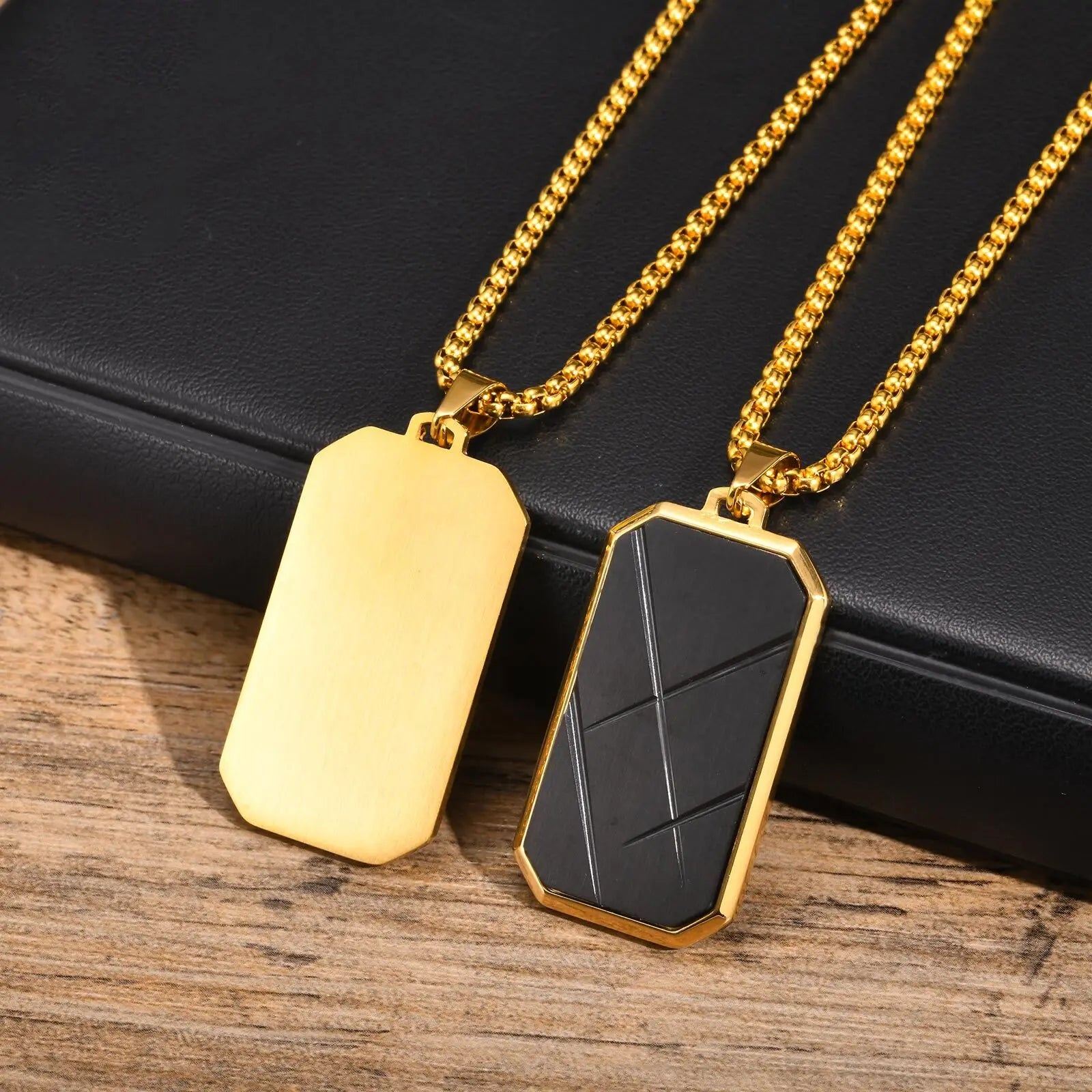 Collier Pendentif Plaque Militaire Homme - Acier Inoxydable Étanche Dog Tag