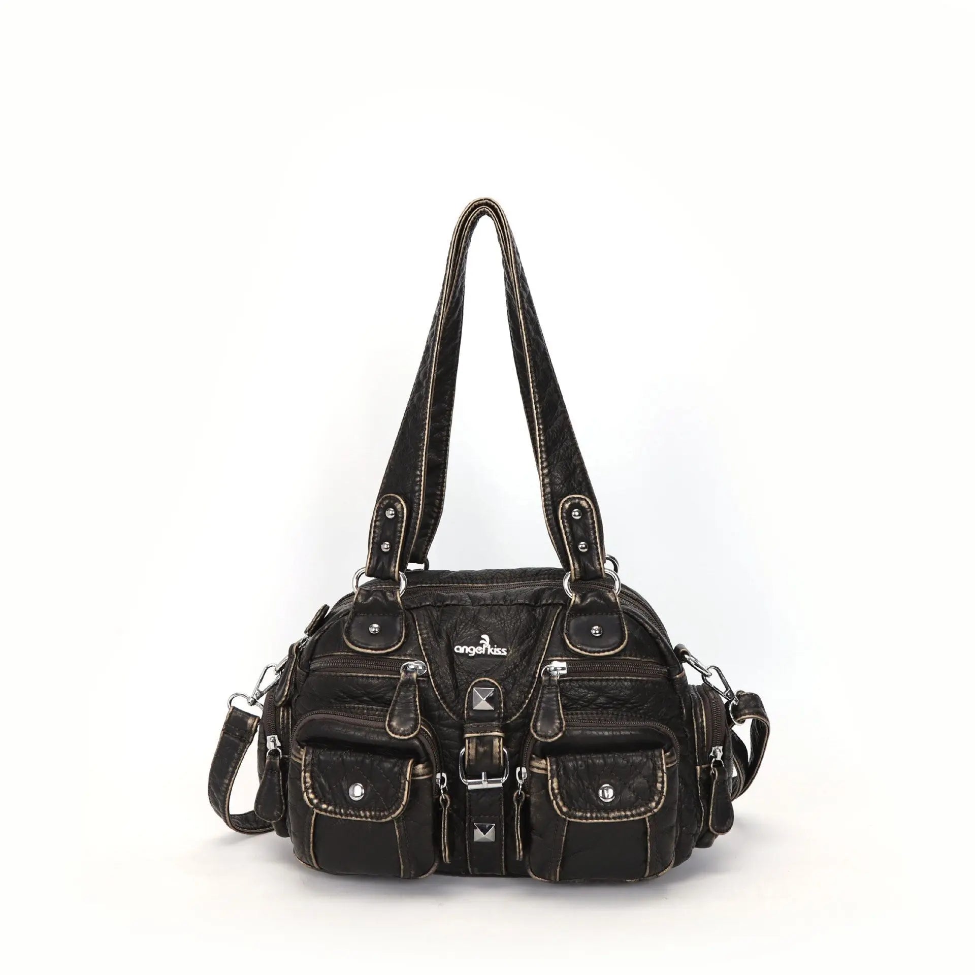 Sac à Main Femme Multi-Poches Lycra - Sac Bandoulière Dumpling 20×28cm