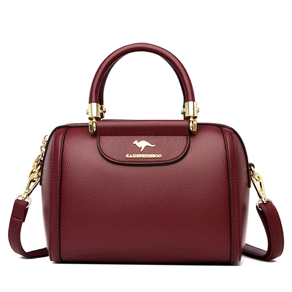 Sac à Main Femme Boston Cuir PU Luxe 2025 - Grand Sac à Main Bandoulière AMYMANG