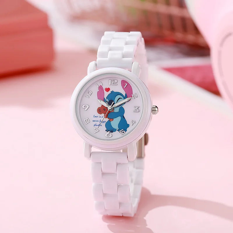 MOONBIFFY - Montre Enfant Stitch - Montre enfant Dessin Animé Quartz Horloge