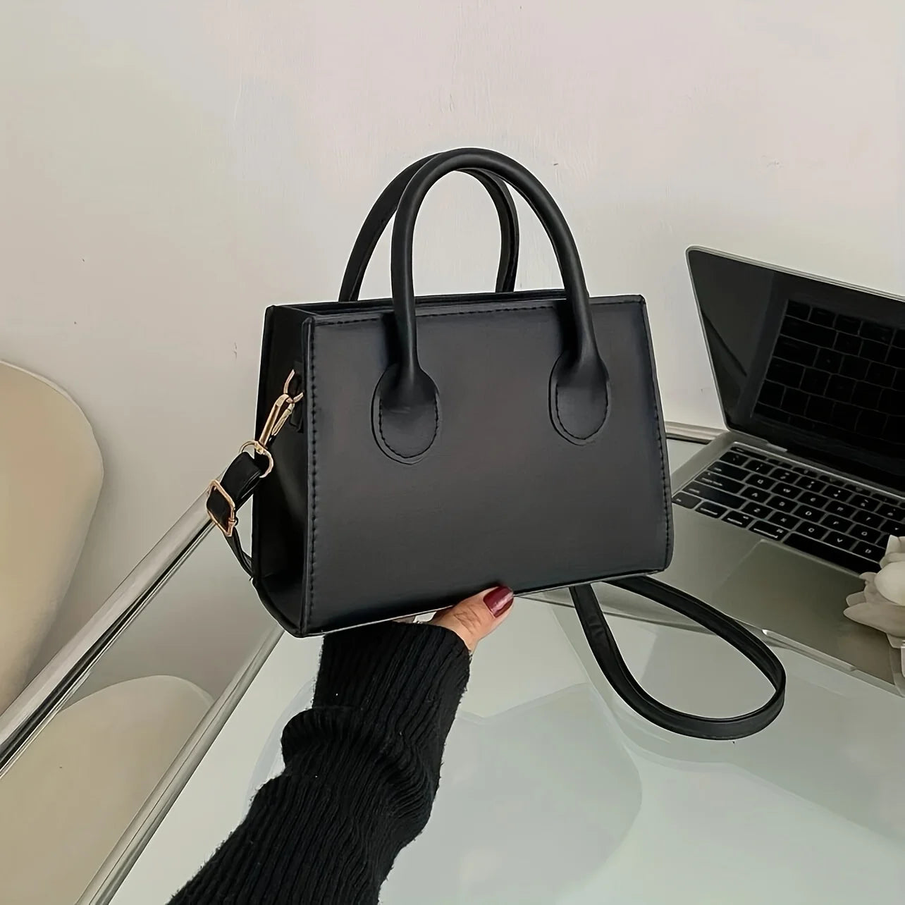 Sac à Main Femme Carré Minimaliste - Sac Bandoulière Designer FXZLLQ