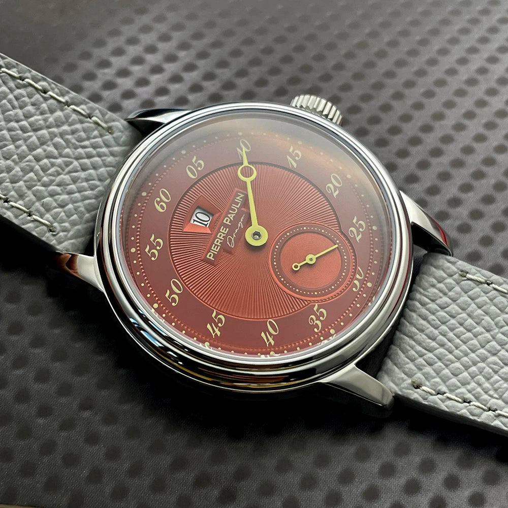 NOUVEAUTES 2026 !!! - Montre Homme Mécanique Automatique Pierre Paulin Jumping Hour Design TV - 38mm Étanche 50M