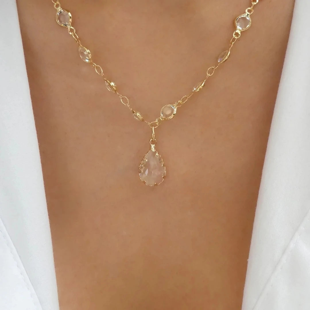 Collier Ras du Cou Rétro Cristal Arc-en-Ciel - Zircon Coloré Chaîne Clavicule Femme