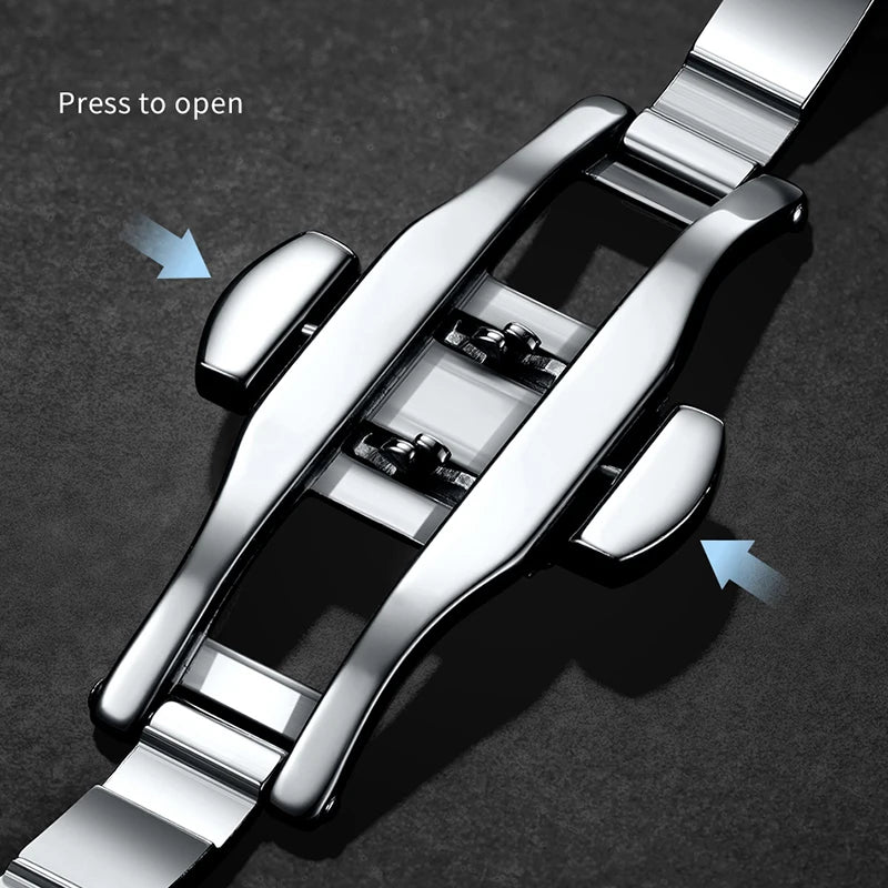 Montre Homme LIGE 2026 Simple Élégante - Acier Inoxydable Calendrier Lumineux
