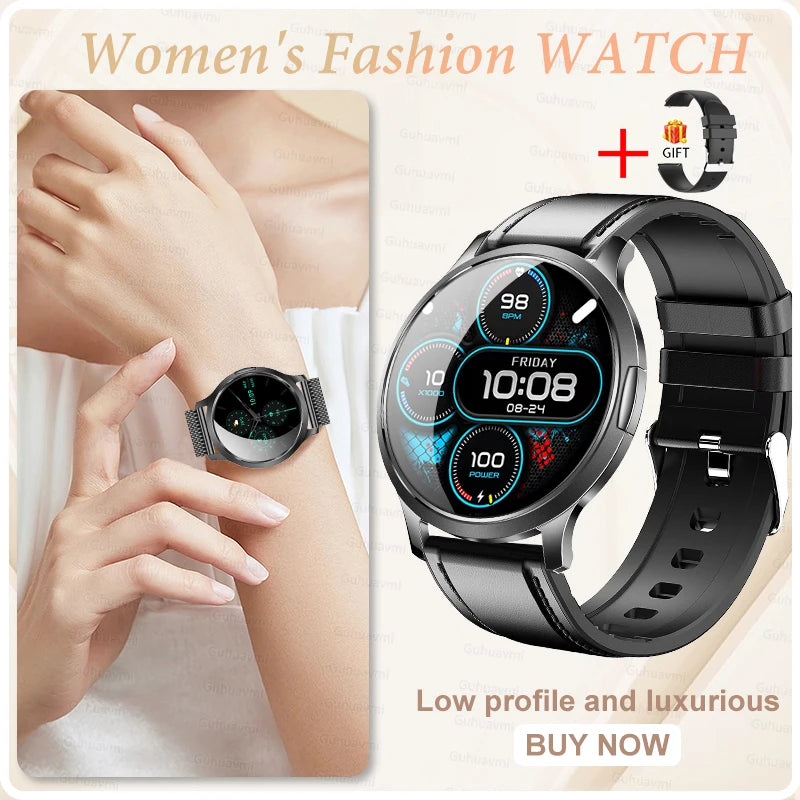 Montre Connectée Femme GUHUAVMI 2026 – Écran AMOLED 1.32", Appels Bluetooth, Suivi Santé & 100+ Sports