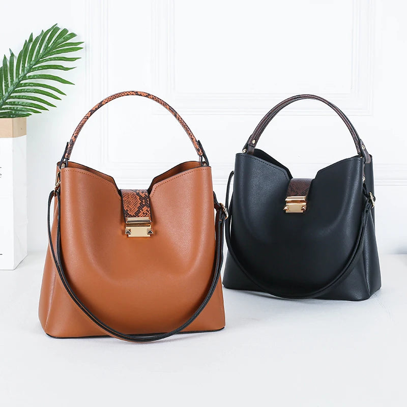 Sac à Main Femme Cuir PU Haute Qualité Grande Capacité - Cabas Bandoulière YILIJIAOREN