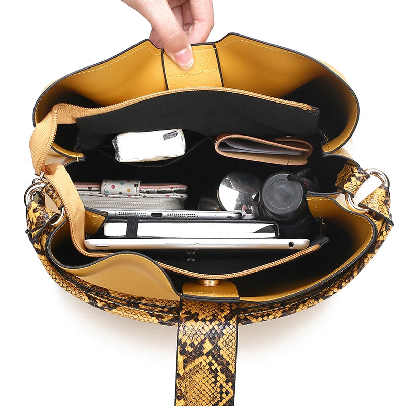 Sac à Main Femme Cuir PU Haute Qualité Grande Capacité - Cabas Bandoulière YILIJIAOREN