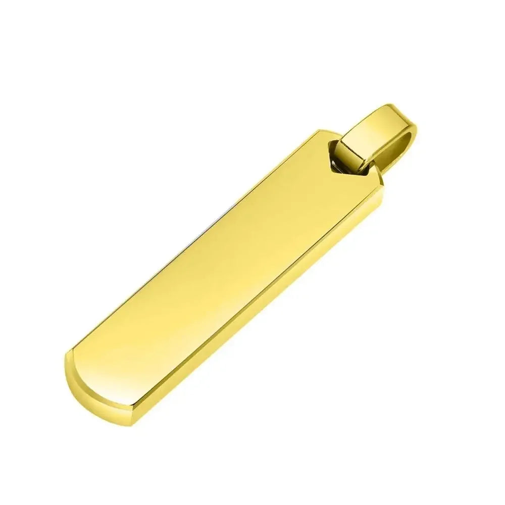 Collier Chaîne Clavicule Homme Barre Rectangle Géométrique - Acier Inoxydable Tendance
