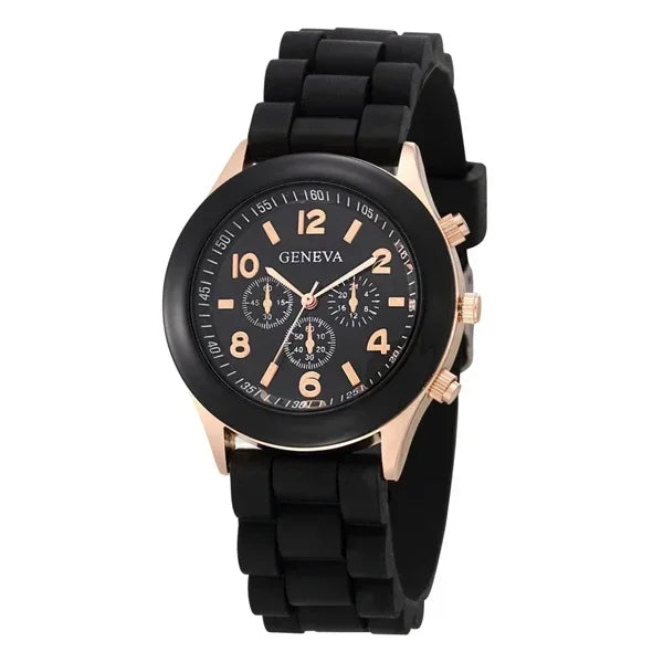 MOONBIFFY - Montre Femme 2025 Silicone Colorée - Chronographe Sport - Date - Chiffres Arabes - Cadeau