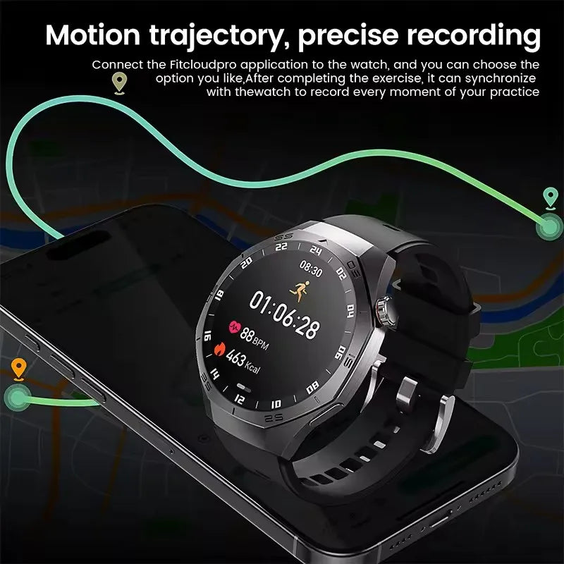 Montre Connectée Watch 5 Pro 2026 - GPS Écran AMOLED 1,52" Appels Bluetooth IP68