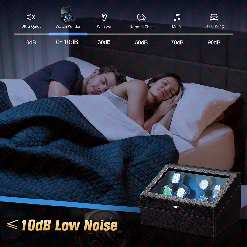 Remontoir Montres Automatiques 6 places - Boîte LED - Moteur silencieux - ATLAS