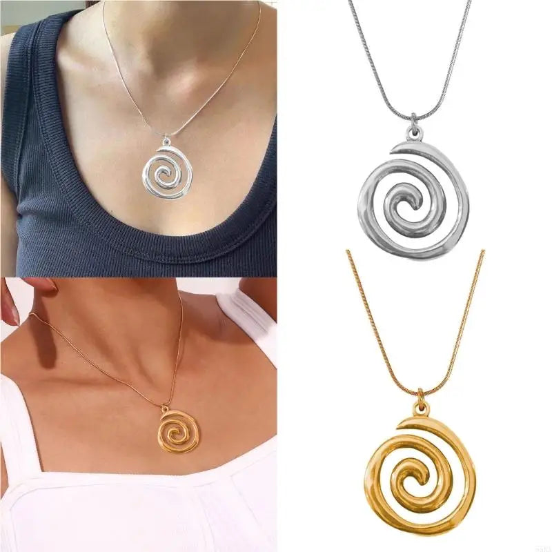 Collier Pendentif Cercle Rond Chaîne Clavicule Ajustable - Bijou Femme Élégant