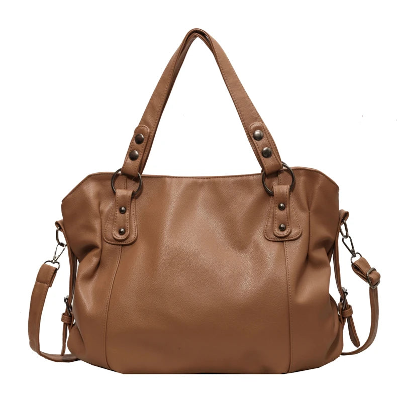Sac à Main Femme Hobo Cuir Souple - Sac à Main Bandoulière Grande Capacité A4