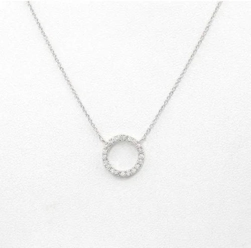 Collier Pendentif Cercle Cristal Élégant - Bijou Femme Tendance