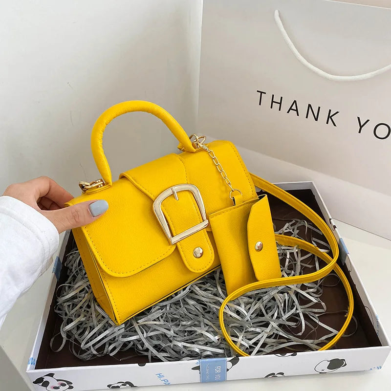 Sac à Main Femme Designer 2025 - Sac Bandoulière Flap Poignée Cuir PU