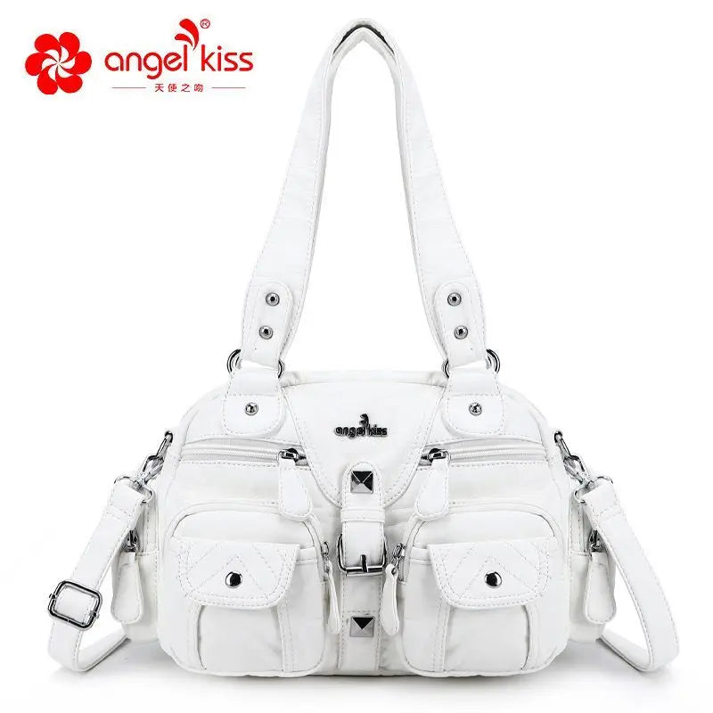 Sac à Main Femme Multi-Poches Lycra - Sac Bandoulière Dumpling 20×28cm