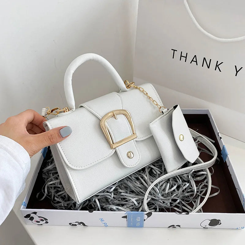 Sac à Main Femme Designer 2025 - Sac Bandoulière Flap Poignée Cuir PU