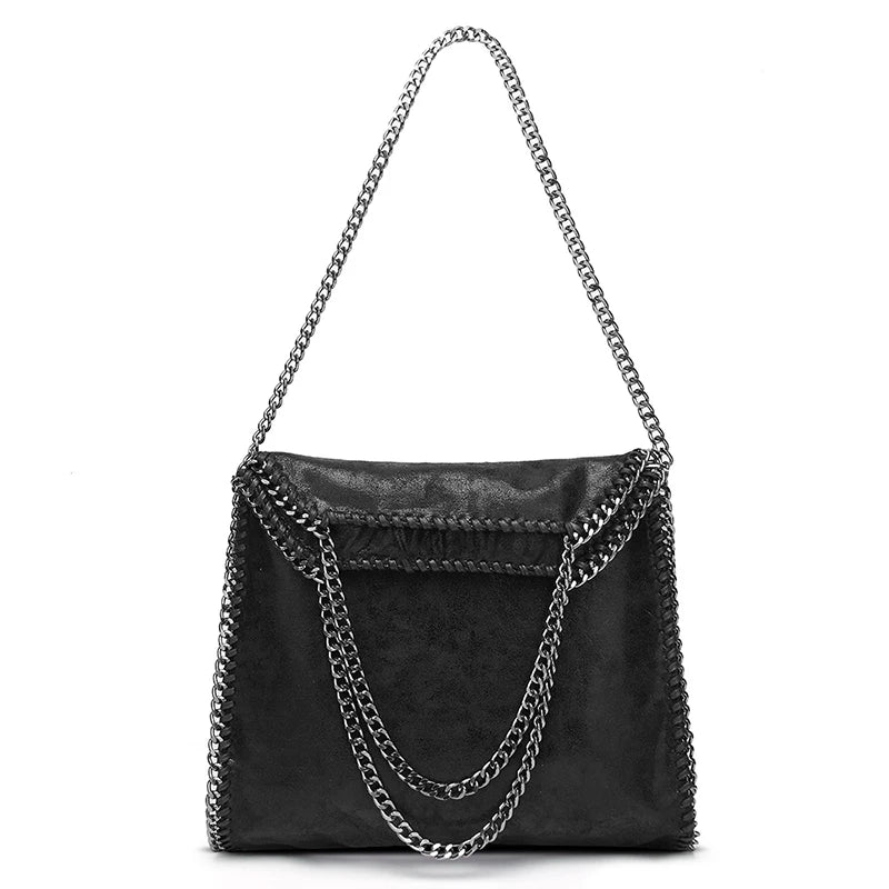 Sac à Main Femme Design Mode Chaîne Portable - Grand Sac Bandoulière Bucket