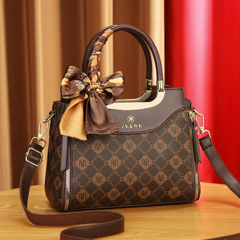 Sac à Main Femme Poignée Supérieure Foulard Décoratif - Cabas Imprimé YYW