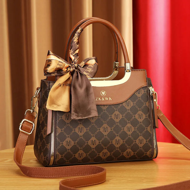 Sac à Main Femme Poignée Supérieure Foulard Décoratif - Cabas Imprimé YYW