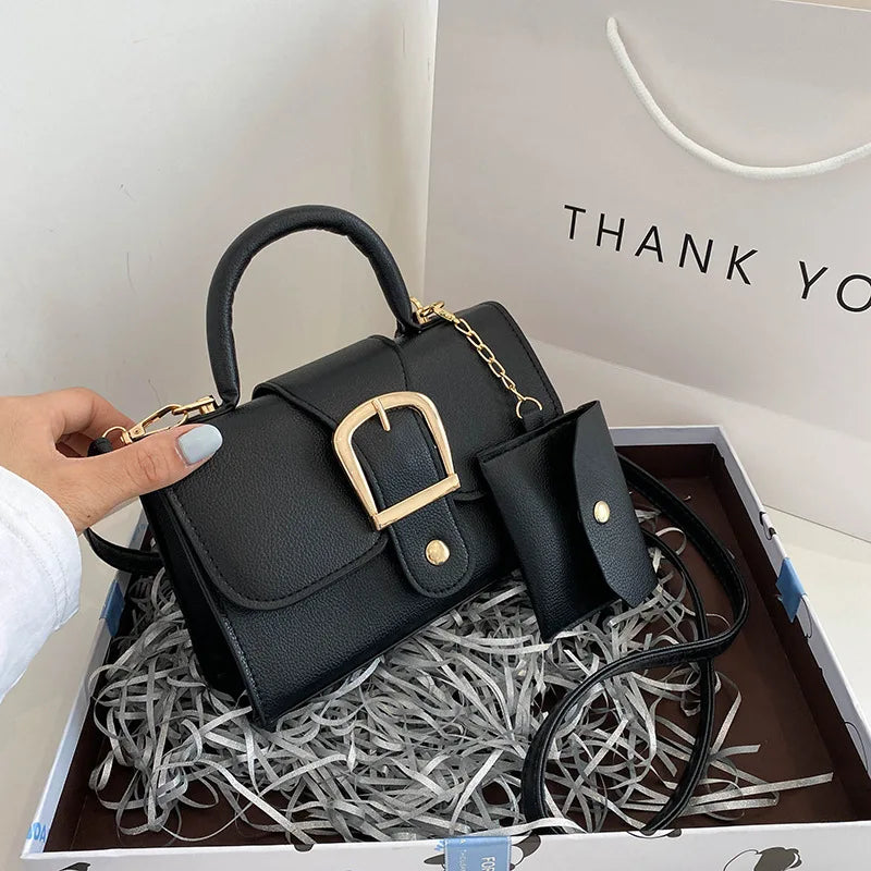 Sac à Main Femme Designer 2025 - Sac Bandoulière Flap Poignée Cuir PU