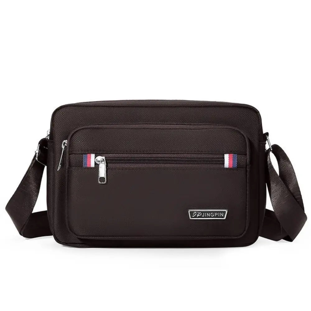 Sacoche Homme Bandoulière Nylon 4 Fermetures Éclair - Sacoche Voyage Casual
