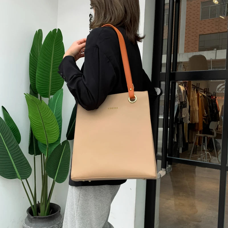 Sac à Main Femme Grande Capacité Cuir PU - Cabas Élégant Designer Poignée