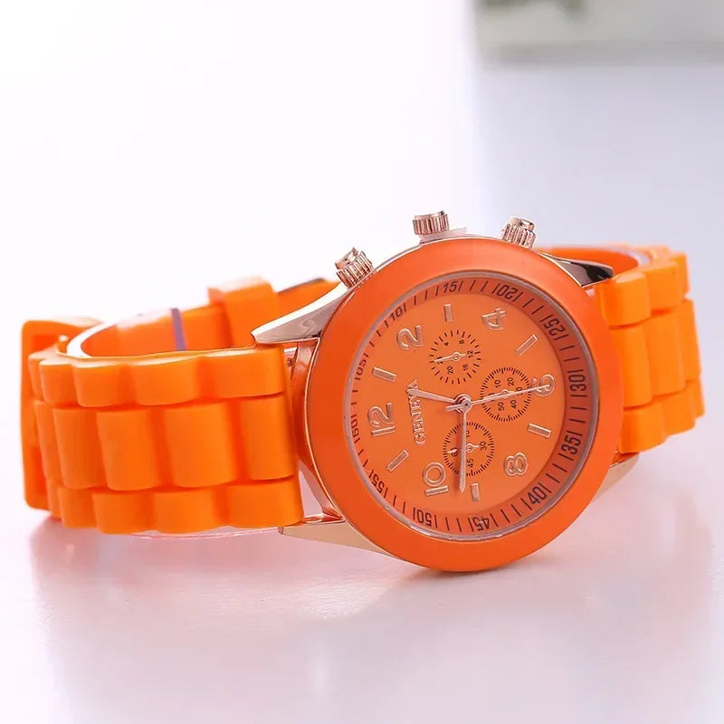 MOONBIFFY - Montre Femme 2025 Silicone Colorée - Chronographe Sport - Date - Chiffres Arabes - Cadeau