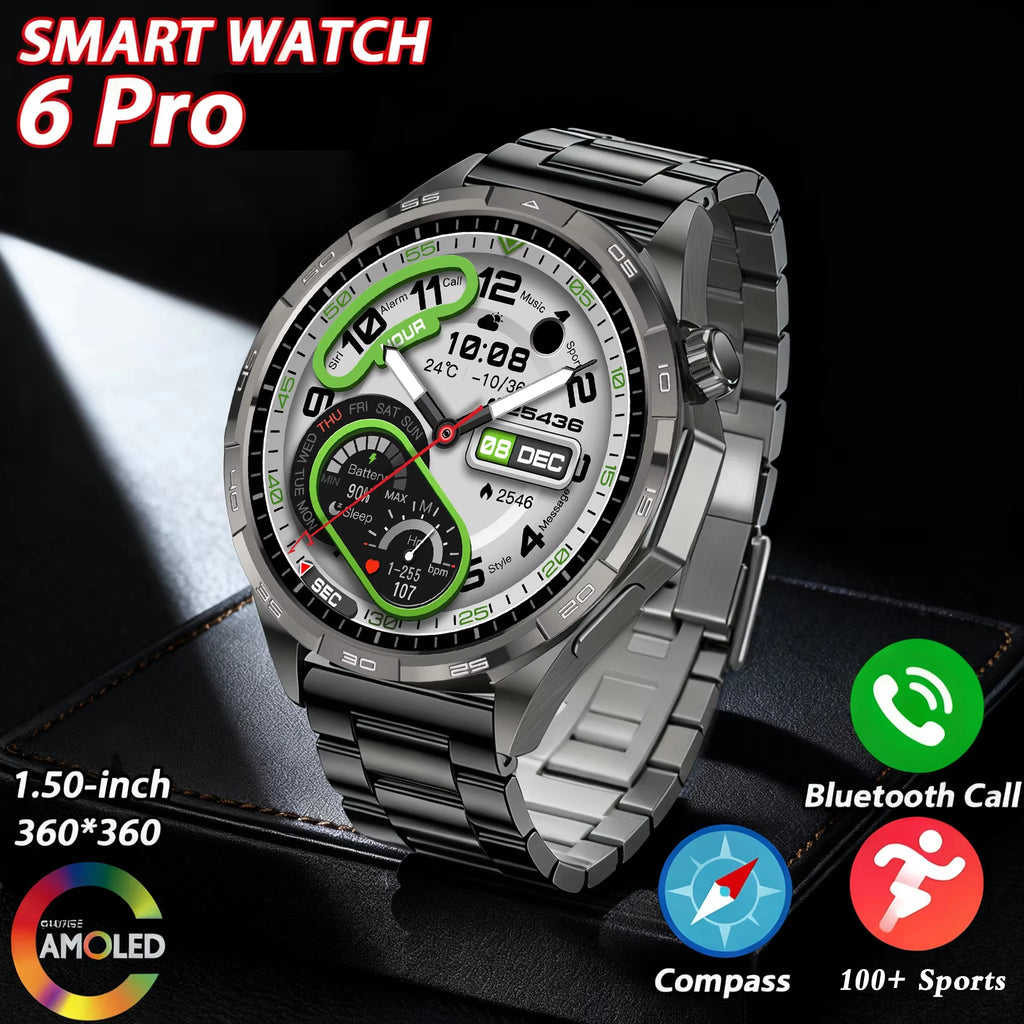 Montre Connectée Sport 2026 AMOLED NFC - Always Display, Appels Bluetooth, GPS, IP67, 30 Jours Autonomie