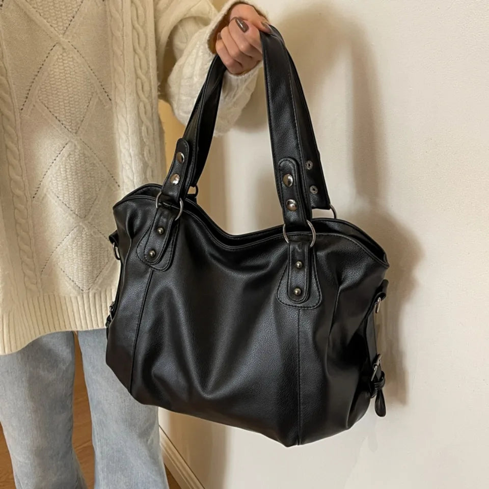Sac à Main Femme Hobo Cuir Souple - Sac à Main Bandoulière Grande Capacité A4