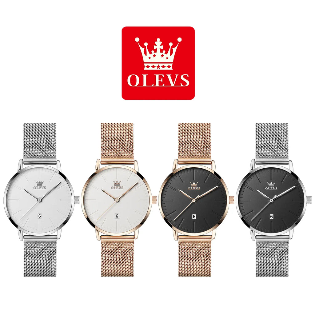 OLEVS - Montre Femme, Or Rose, Mode de Luxe, Originale
