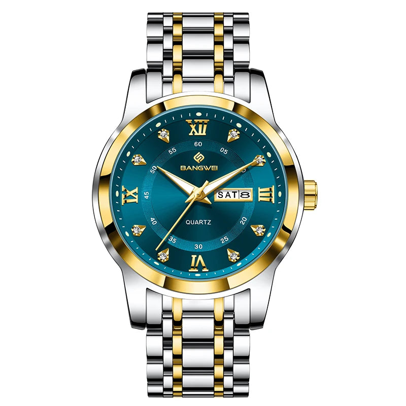 Montre Femme LIGE 2026 Diamant - Acier Inoxydable, Bracelet Créatif, Étanche 3 ATM, Calendrier Lumineux