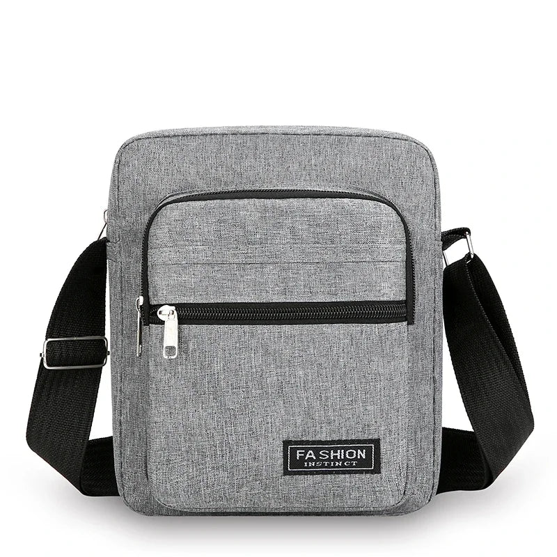 Sacoche Homme Bandoulière Oxford Casual Grande Capacité - Sacoche Voyage Gris