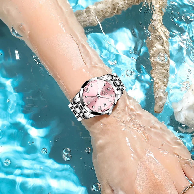Montre Femme LIGE Élégante Ultra-Mince - Style Nordique Minimaliste Acier Inoxydable